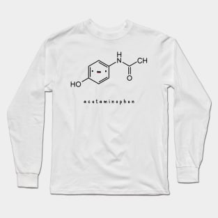 Kawaii Acetaminophen Paracetamol Chemical Structure Long Sleeve T-Shirt